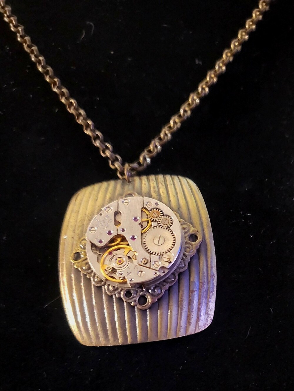 16" Unique Vintage Steampunk Watch Movement Pendant Necklace